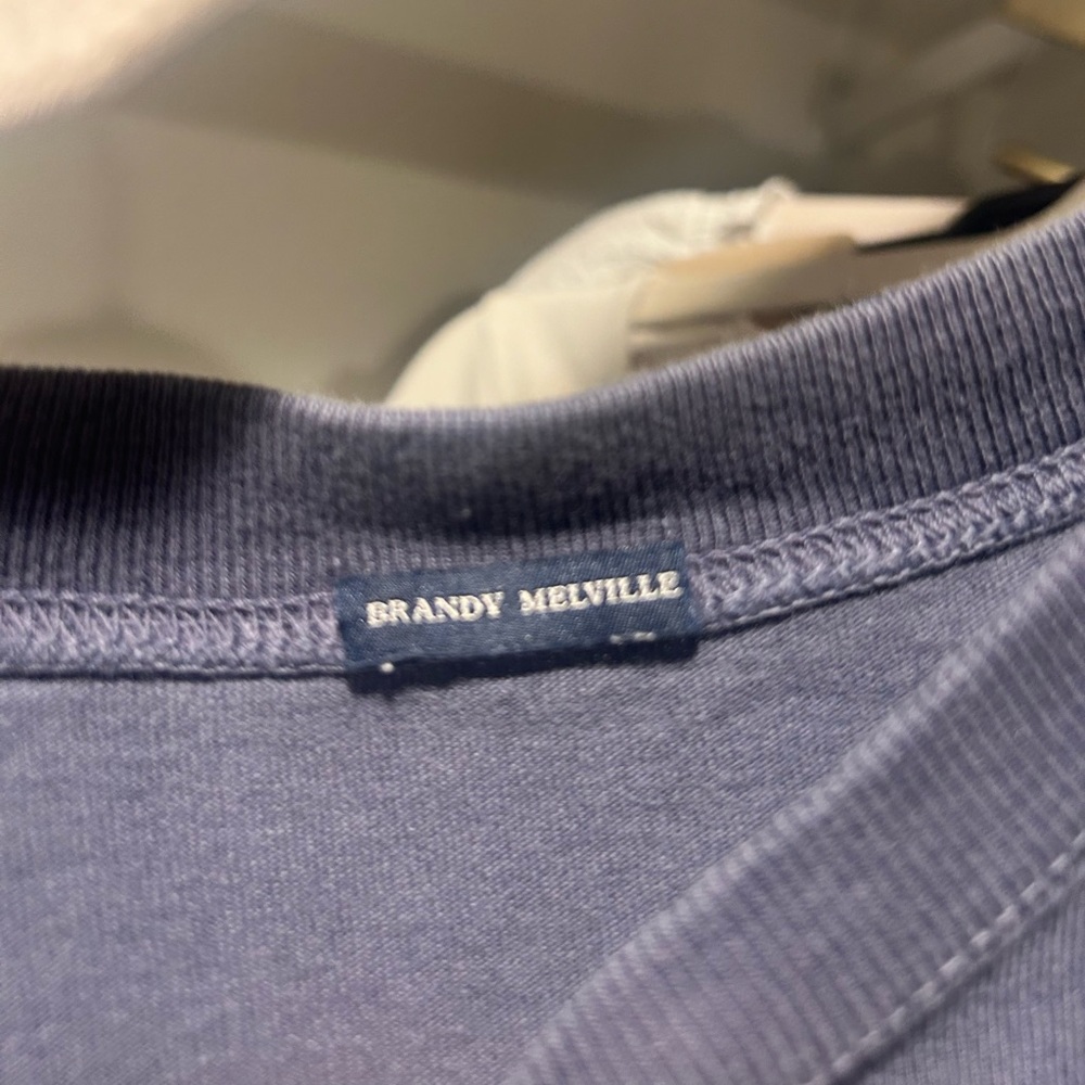 Nantucket brandy Melville short sleeve tee grey blue